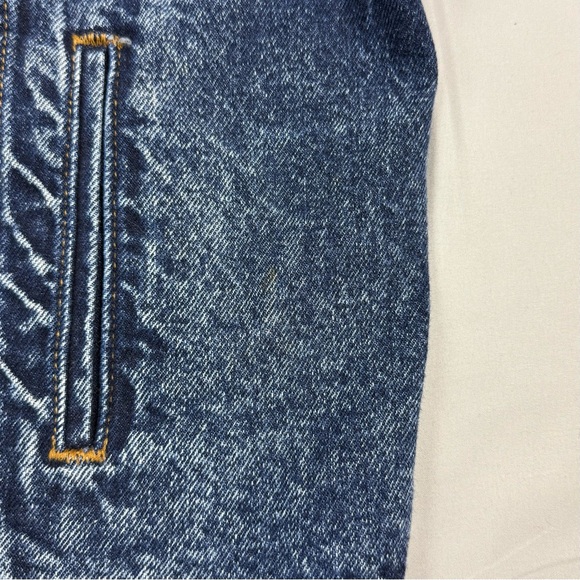 Vtg Levis Mens Acid Wash Denim Jean Jacket XL 80s Trucker Made in USA B5 - Picture 9 of 12